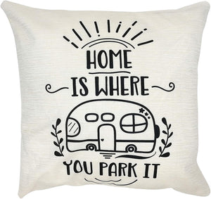 Pillow Cover - Home is Where You Park It